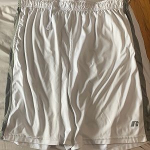 Russell white sport shorts large 36-38, no stains clean!